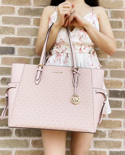 michael kors ballet pink purse|michael kors pink canvas tote.